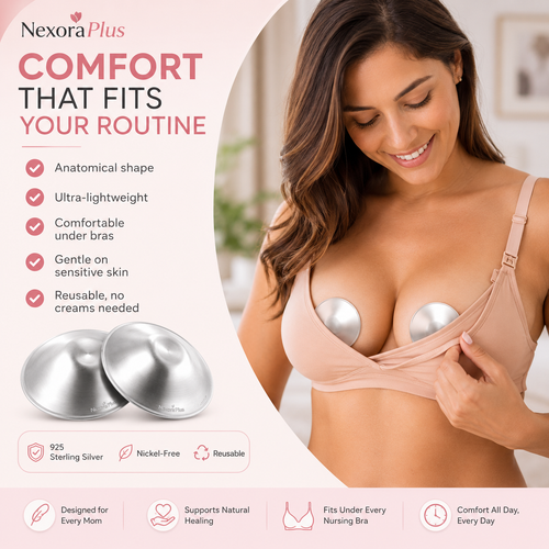 NexoraPlus Sterling Silver Nursing Cups
